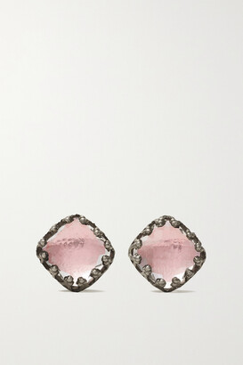 Larkspur & Hawk Jane Rhodium-dipped Quartz Earrings - Silver - one size