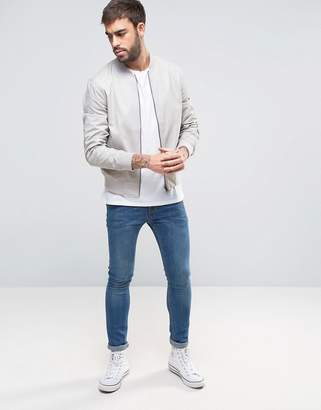 New Look Cotton Bomber In Stone