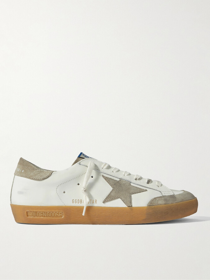 Golden Goose Super-Star Penstar Leather and Suede Sneakers