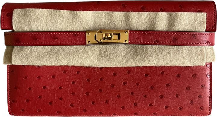 Sac seau ostrich handbag Celine Red in Ostrich - 30727583
