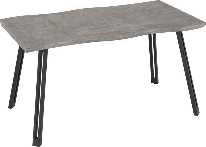 Dunelm Quebec Wave Concrete Effect Dining Table Grey ShopStyle