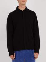 Thumbnail for your product : Deveaux - Point Collar Cashmere Cardigan - Mens - Black