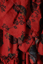 Thumbnail for your product : Ulla Johnson Winnifred Belted Tiered Floral-print Cotton-blend Dress - US4