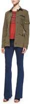 Thumbnail for your product : Veronica Beard Flare-Leg Dark Stretch Jeans