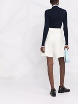 Thumbnail for your product : Pt01 Wide-Leg Wool Shorts