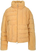 Intrecciato Pattern Shearling Jacket 