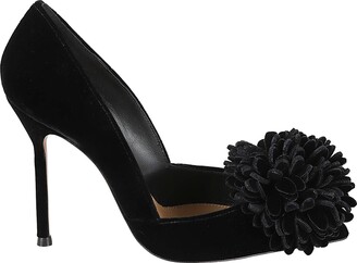 Aquazzura Black Leather Lune Sling 85 Pumps - ShopStyle