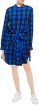 Thumbnail for your product : Rag & Bone Beck Belted Checked Woven Shirt Dress