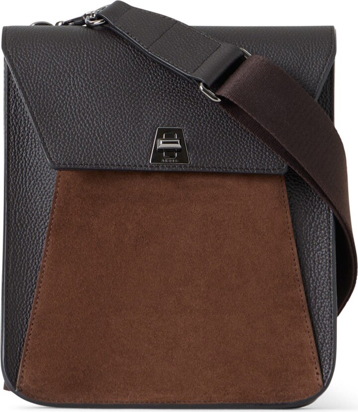 Akris Little Anouk Leather & Suede Messenger Bag