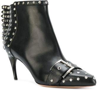 Alexander McQueen studded fringe heeled ankle boots