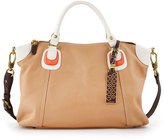 Thumbnail for your product : Oryany Maria Colorblock Leather Satchel Bag, Sand Multi