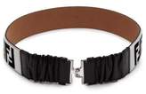 Thumbnail for your product : Fendi Logo Shearling And Leather Belt - Womens - Black White