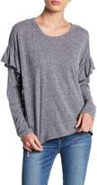 Thumbnail for your product : Sundry Ruffle Trim Long Sleeve Tee