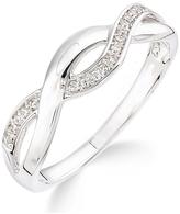 Thumbnail for your product : Very 9CT white gold diamond set infinity ring