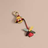 Thumbnail for your product : Burberry Beasts Leather Key Charm and Padlock, Yellow