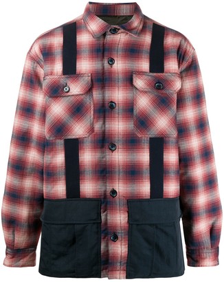 red plaid jacket with fleece collar