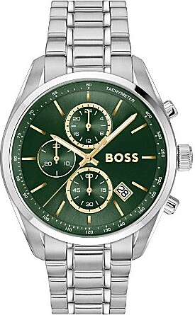 HUGO BOSS Men's Grand Prix Quartz Chronograph Stainless Steel Bracelet Watch