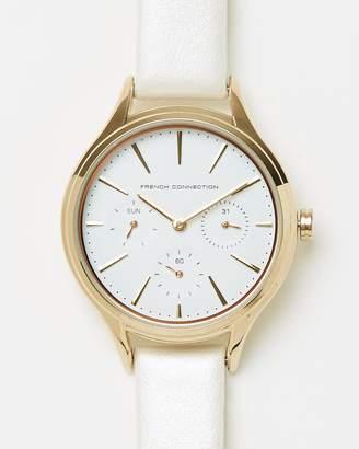 French Connection Daisy 36mm Grand Leather Strap Watch