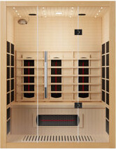 Hylivesaunas 3-Person Infrared Sauna Room for Indoor Use, Full Spectrum Heater, with Bluetooth Speakers, Chromotherapy Lighting & Oxygen Ion Generator