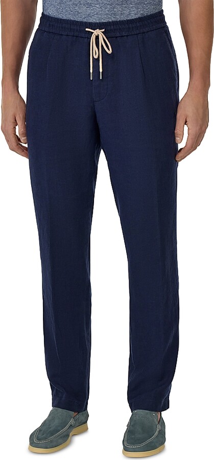Boggi Milano City Linen Tapered Trousers