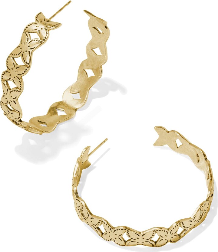 Kendra Scott Keziah Hoop Earrings in Vintage Gold | Metal