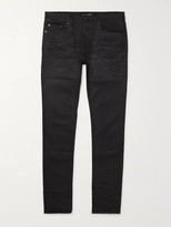 Thumbnail for your product : Saint Laurent Skinny-Fit 15cm Hem Coated-Denim Jeans