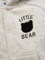 Thumbnail for your product : Mini V by Very Baby Boys Little Bear Jersey Hooded Romper