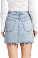 Thumbnail for your product : Rag & Bone Anna Zip-Front Distressed Denim Mini Skirt