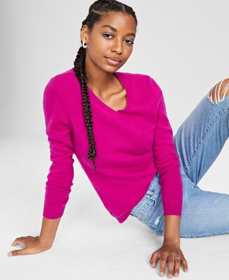 Fuchsia Cashmere Sweater | ShopStyle