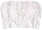 Thumbnail for your product : boohoo Snake Print Slinky Bandeau Crop Top