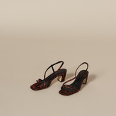 Thumbnail for your product : Sandro Leopard print fabric sandal