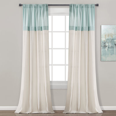 Lush Decor Cotton Blend Sheer Rod Pocket Curtain Panels