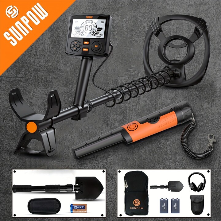 Temu Sunpow 3-in-1 Metal Detector Kit: Advanced Pinpointer, Premium Digging Tool, And Metal Detection Experience - Christmas Gift For Professional And Amateur