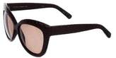 Thumbnail for your product : Linda Farrow Luxe Snakeskin Cat-Eye Sunglasses