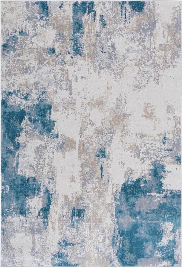 Bayside 5 ft. x 8 ft. Blue/Gray Rustic Marble Area Rug