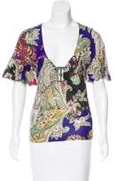 Thumbnail for your product : Just Cavalli Printed Short Sleeve Top