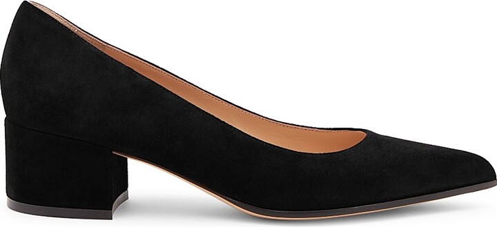 Gianvito Rossi Women's Piper 45MM Suede Block Heel Pumps - Black - Size 6