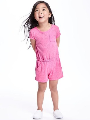Old Navy Heathered-Jersey Romper for Toddler Girls