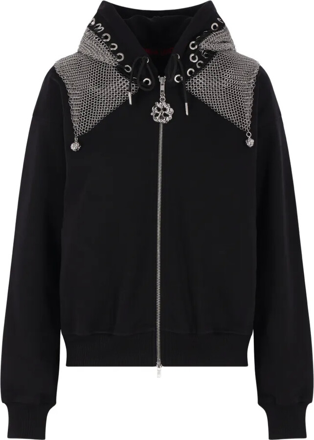 Chopova Lowena Zip-Up Embellished Hoodie