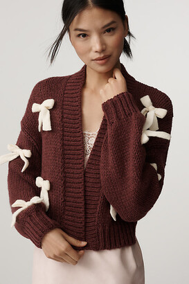 Anthropologie カーディガン Maeve Graphic Intarsia Cardigan Sweater | Anthropologie