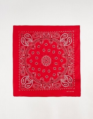 Jack and Jones paisley bandana in red - ShopStyle Scarves