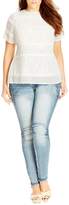 Thumbnail for your product : City Chic Pintuck Lace Layer Top