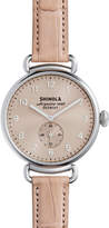 Thumbnail for your product : Shinola 38mm Canfield Alligator Strap Watch, Nude Pink/Silver