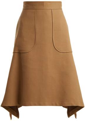 See by Chloe City cotton-blend midi skirt