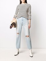 Thumbnail for your product : SLVRLAKE Ripped Detailing Straight-Legged Cropped Jeans