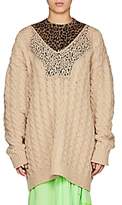 Thumbnail for your product : Balenciaga Women's Cable-Knit Wool-Blend Oversized Sweater-Camel