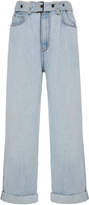 Thumbnail for your product : Brunello Cucinelli Belted High-Waisted Cropped Straight-Leg Jeans