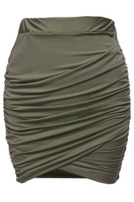 Zeagoo Women Slim Bodycon Party Club Wrap Mini Draped Skirts