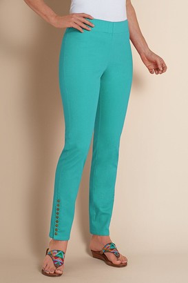 aqua colored jeans