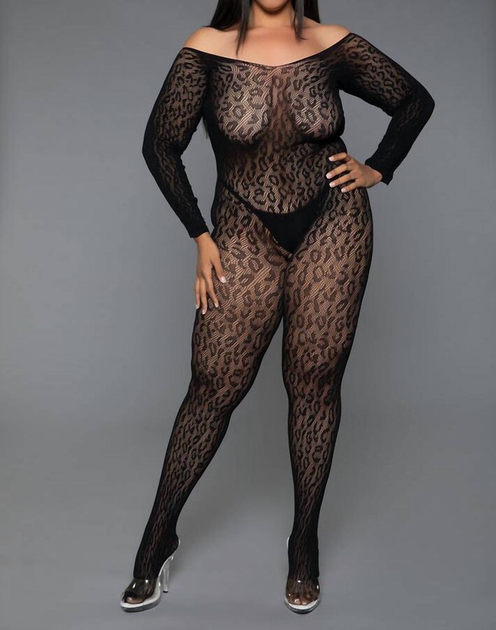 Bewicked Animal Instinct Body Stocking In Black